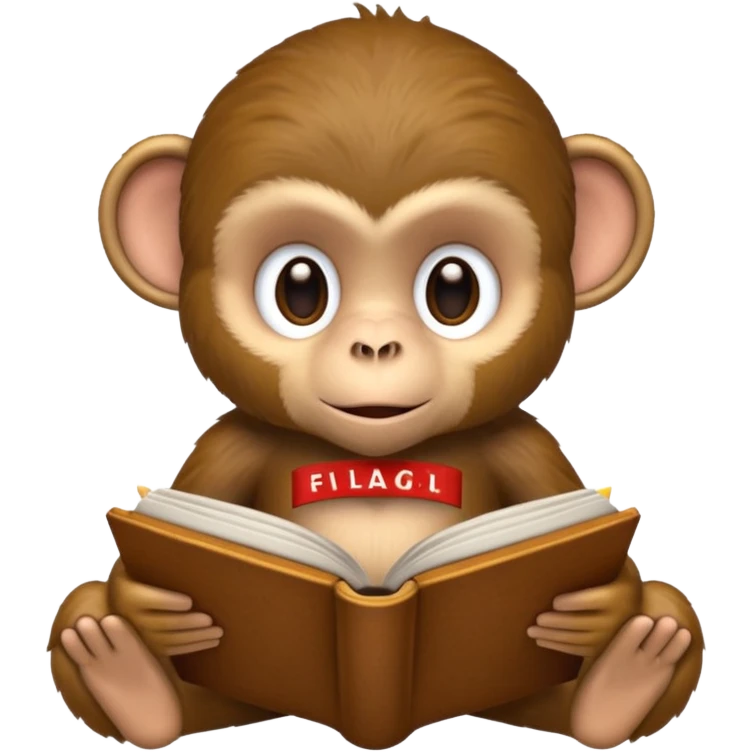 monkey reading book emoji