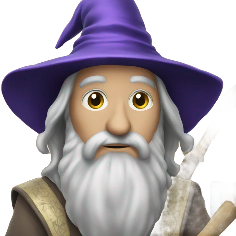 A wizard painting emoji