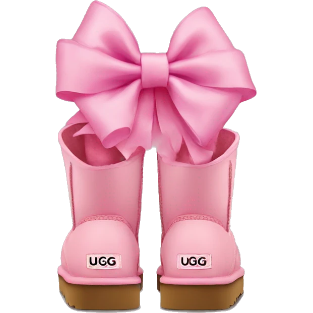 Pink bow on Ugg shoes emoji