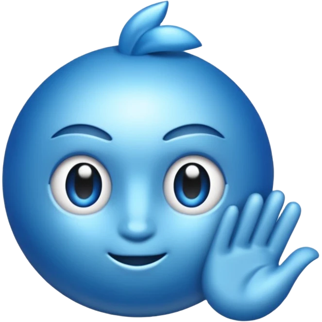 Moño color azul emoji