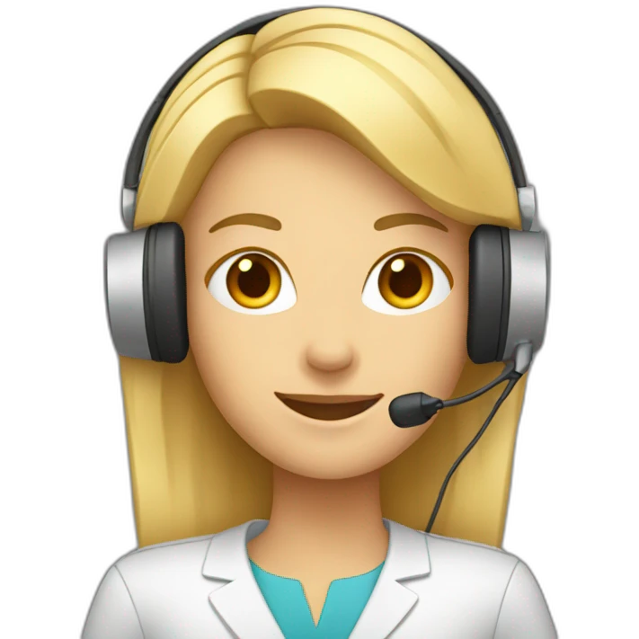 woman Employee with headphone and microphone emoji