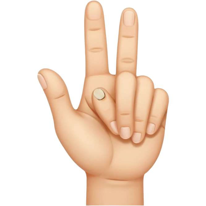 
Hand with Index Finger and Thumb Crossed emoji