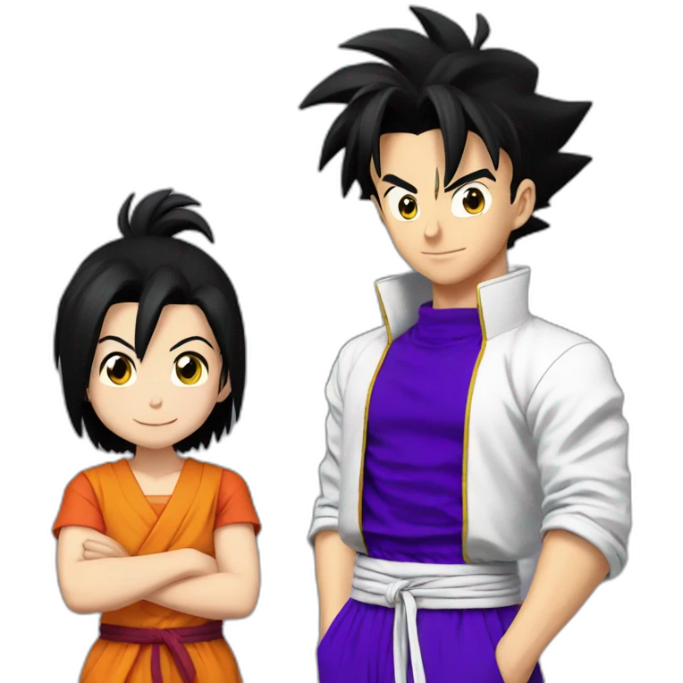 gohan with videl emoji