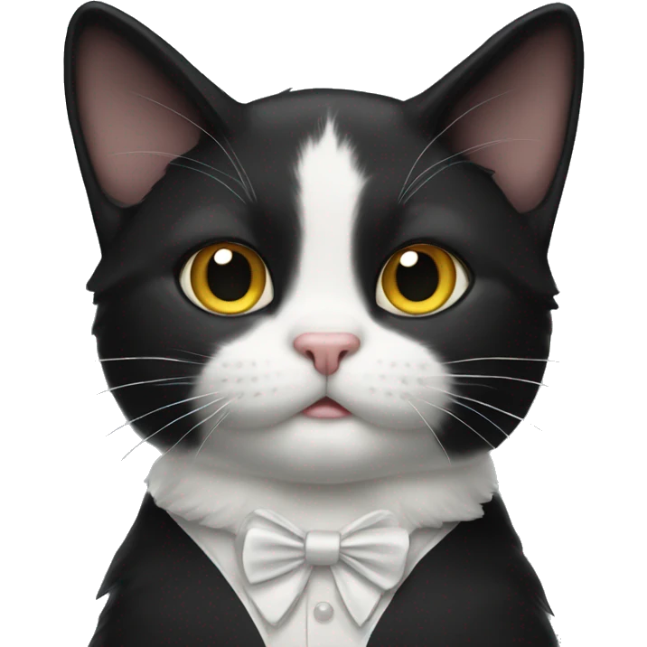 Tuxedo cat emoji