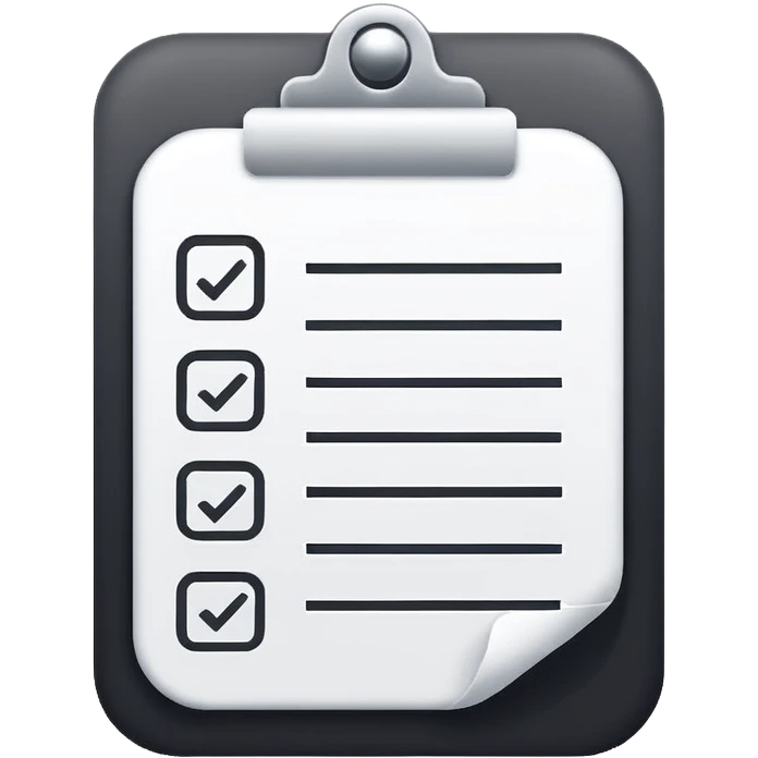 to do list icon. Transparent background emoji