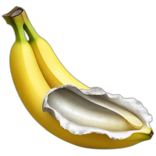banana in an oyster emoji