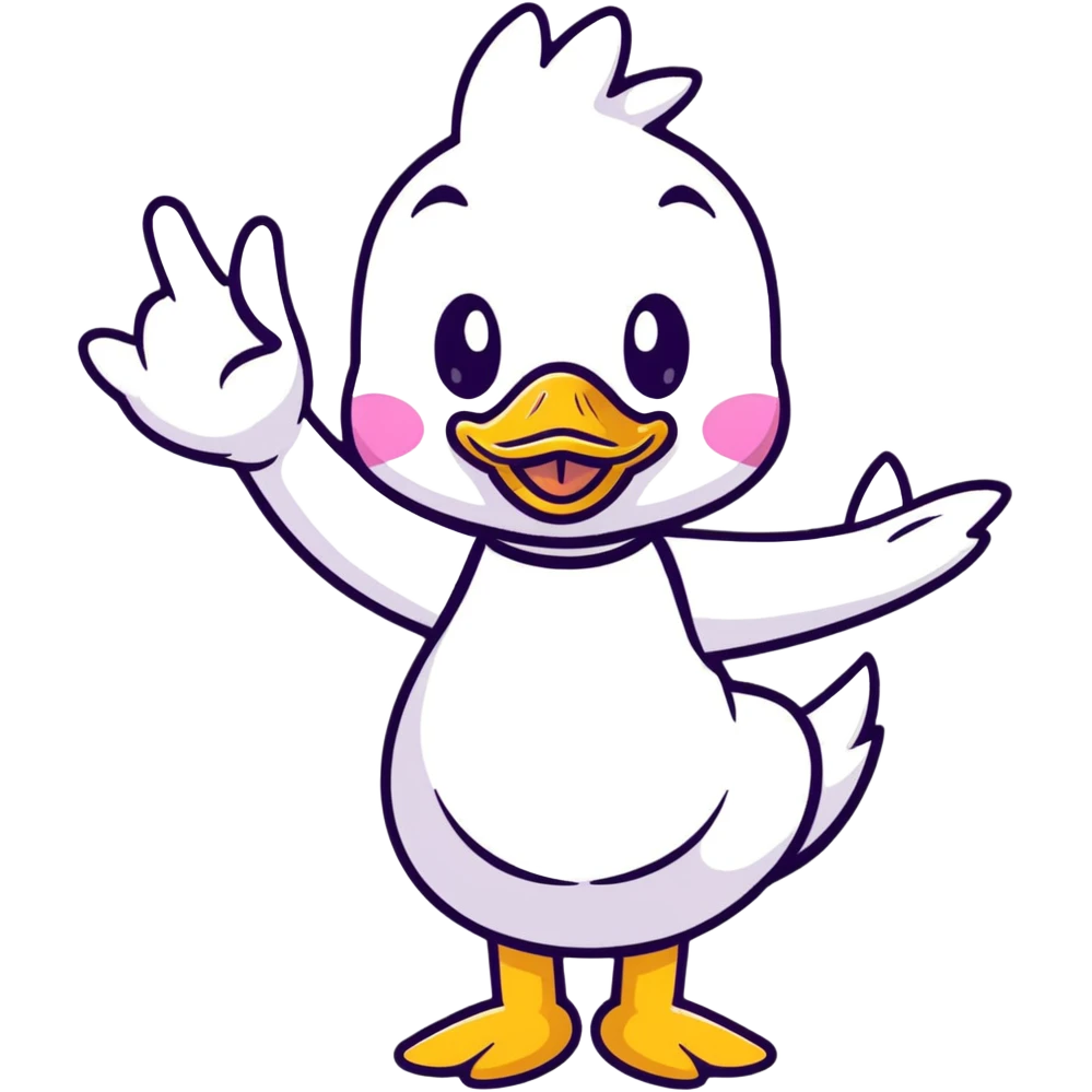Daisy Duck from Disney waving emoji