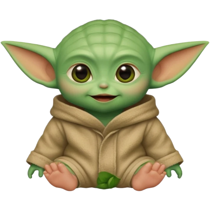 baby yoda, smiling emoji