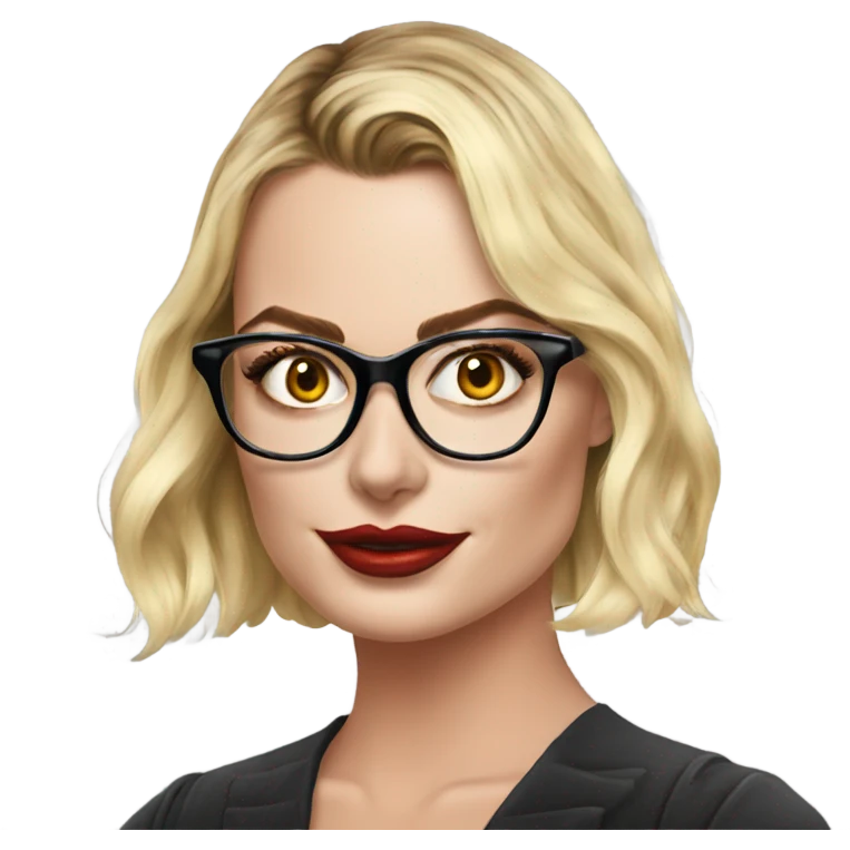 :Margot Robbie: glasses  emoji