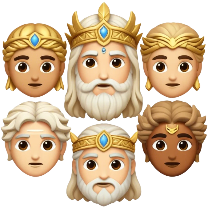 Cinematic Realistic Greek Gods Pop Culture Emoji, featuring mythic portrayals of ancient deities rendered with dynamic, ethereal lighting and classical detail. emoji