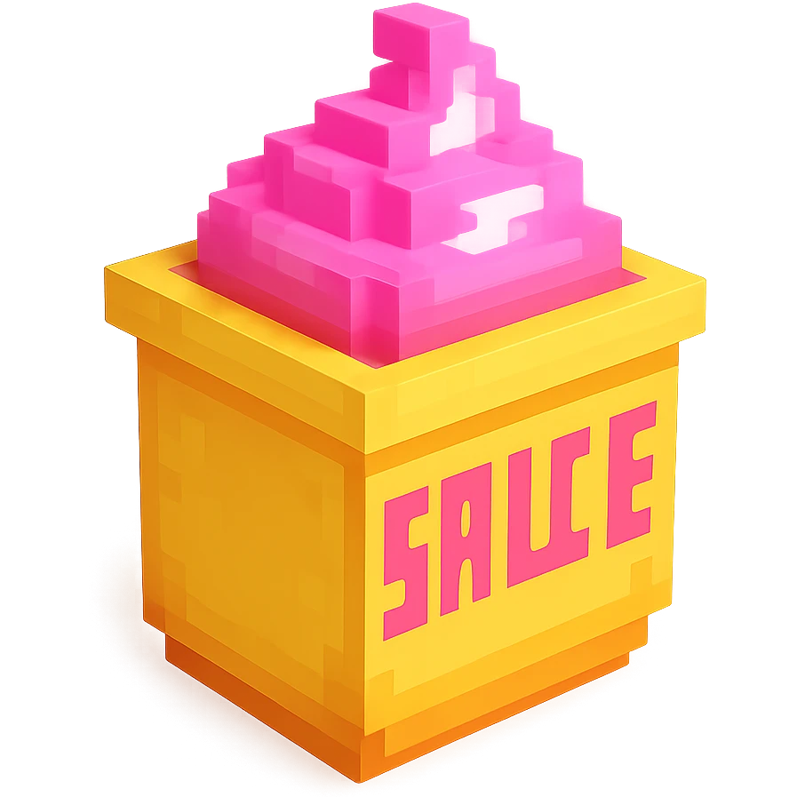 сделай соус из фастфуда розовый светящийся, no background  emoji