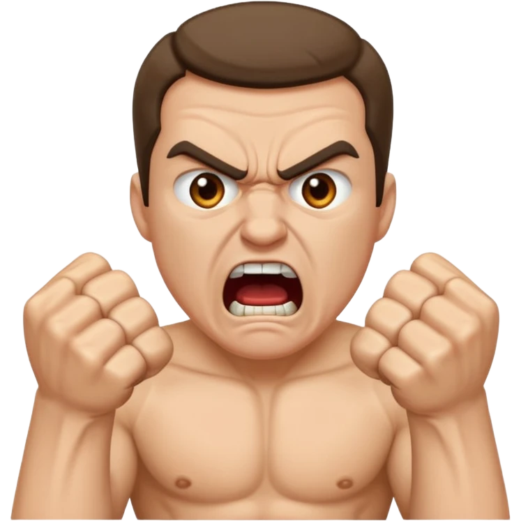 angry shouting man emoji