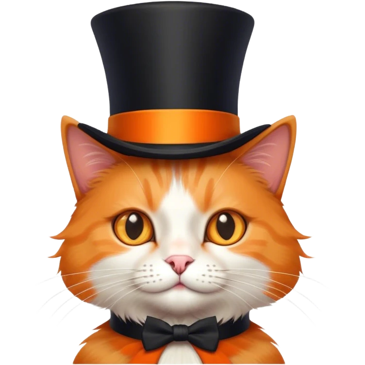 Cat with a tall top hat  emoji
