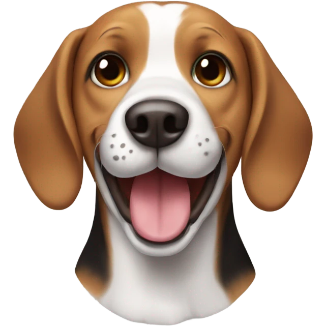 Happy brown beagle  emoji