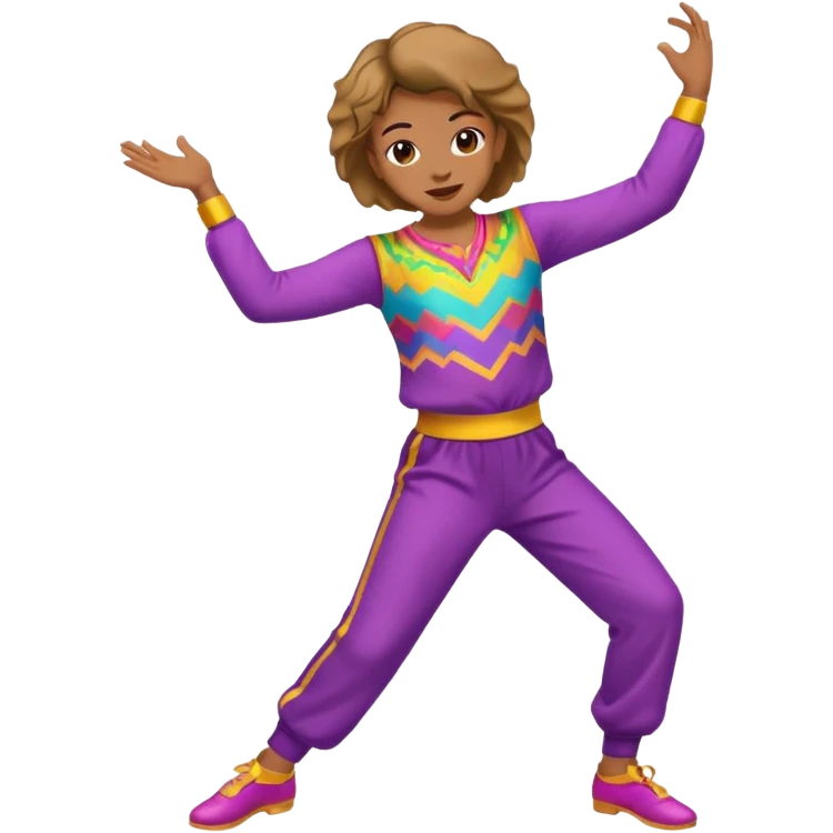 bailando en un fondo verde emoji