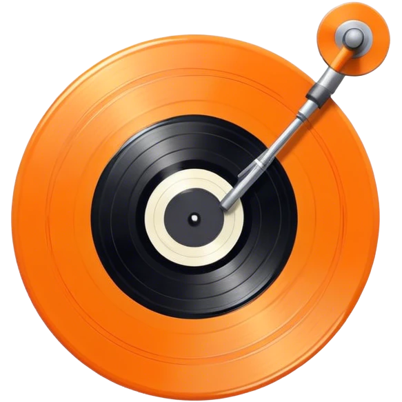 record vinyl orange emoji