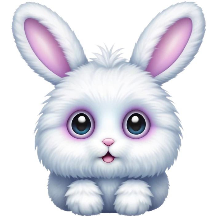 alien kawaii fluffy easter bunny  emoji