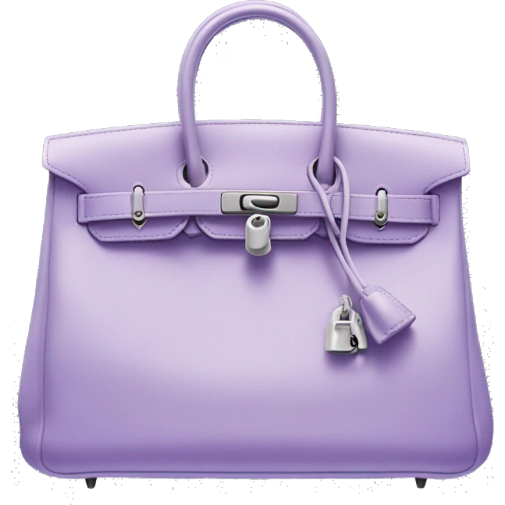 Realistic periwinkle birkin satchel. emoji