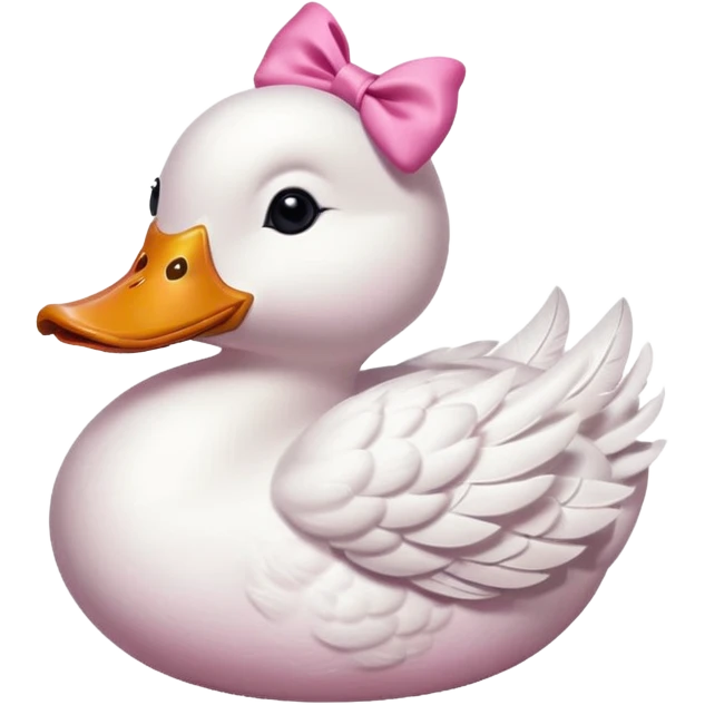 A duck with a pink bow emoji