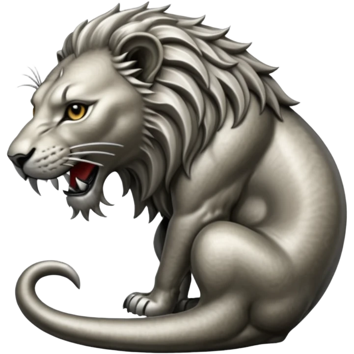 Elder Scrolls Online Lion eating its tail Ouroboro silver emoji