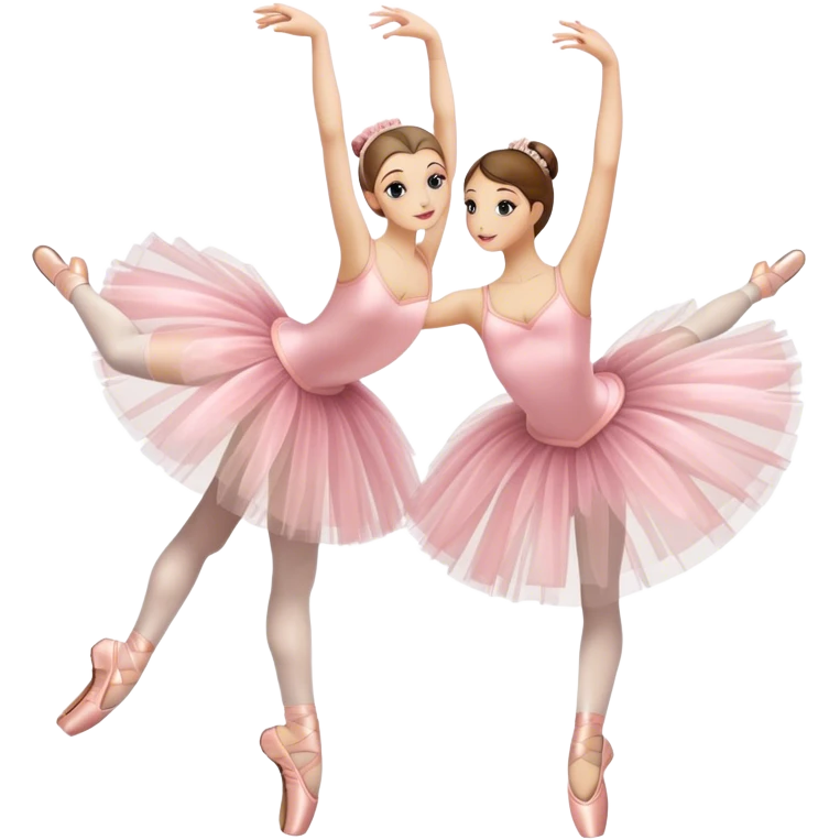 Humanless emoji for Ballet: close-up of key ballet attributes like a pair of pointe shoes, a tutu, and a ballet barre. The icon should capture the elegance and precision of ballet, with a focus on these iconic elements. Transparent background. emoji