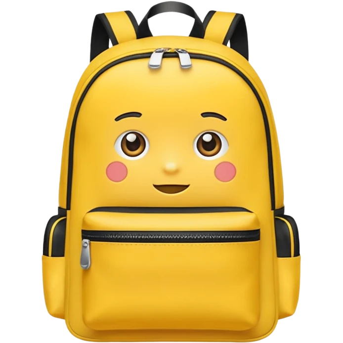 a yellow kid Backpack with zip emoji