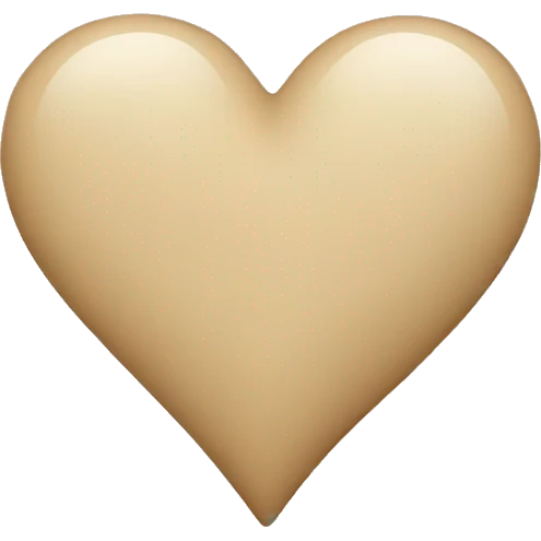beige heart emoji