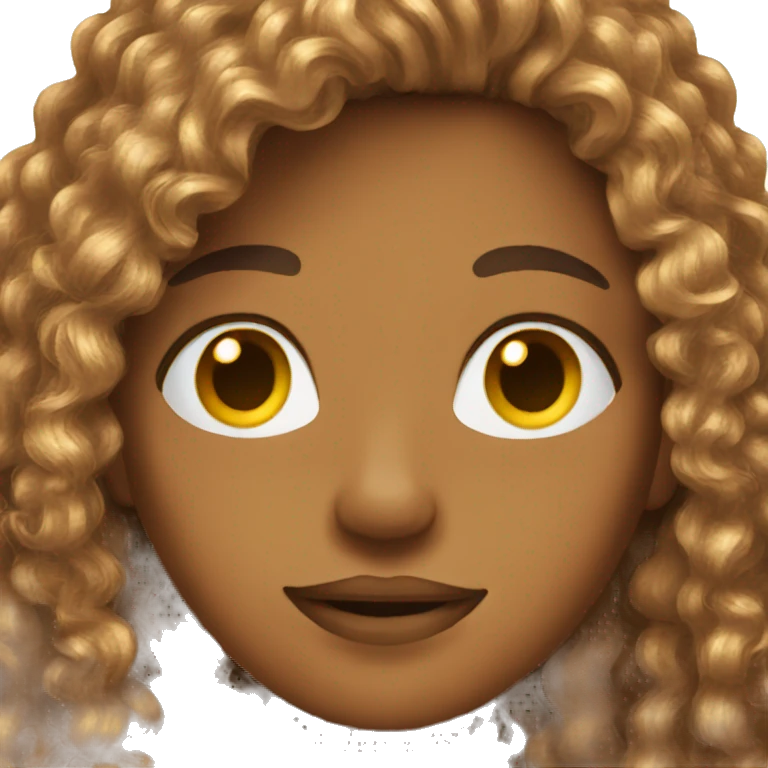 Brown sparkly hair emoji