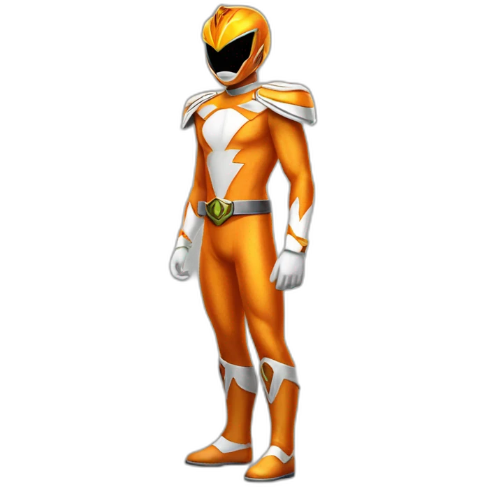 orange power ranger full body emoji