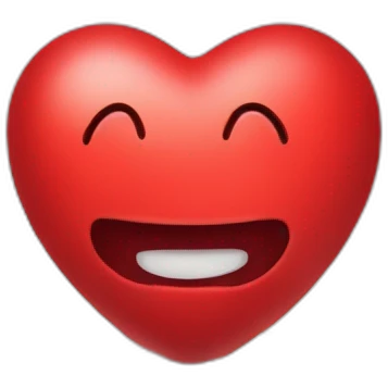 coeur rouge avec des étoiles emoji