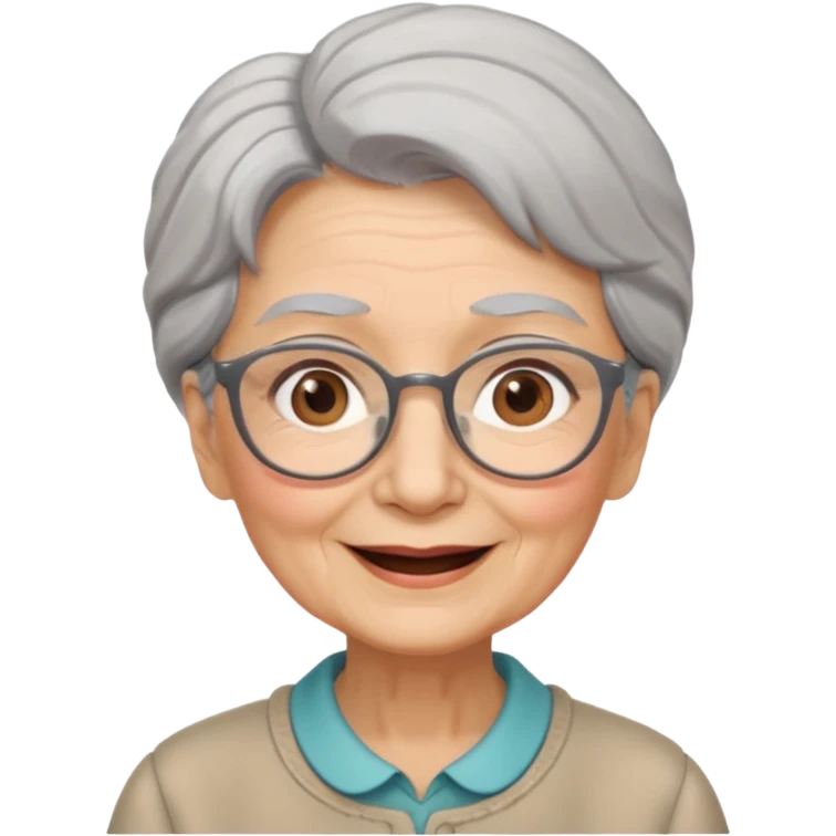 OLD WOMAN WITH EYEGLASS emoji