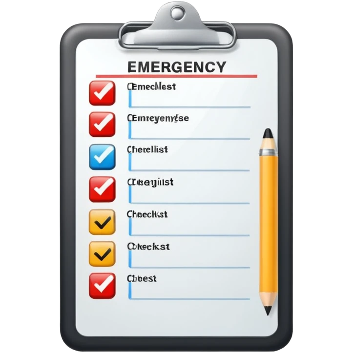 emergency checklist emoji
