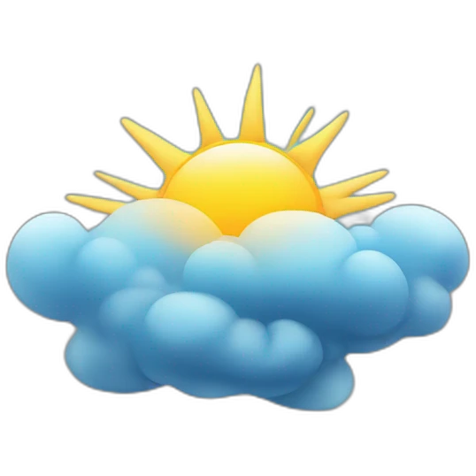 Sol y nube emoji