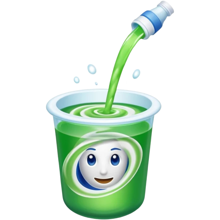 domestos bleach, green emoji