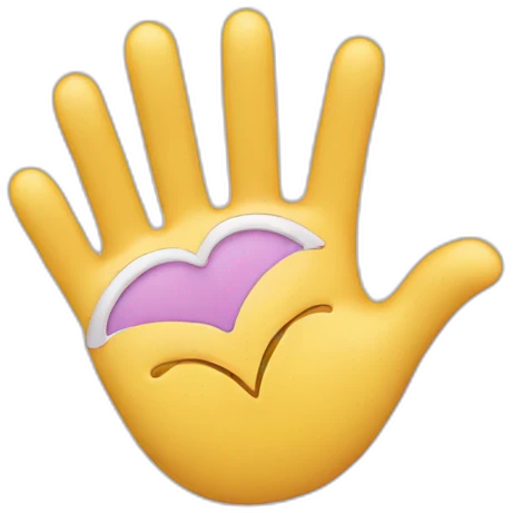 Smiley hands heart emoji