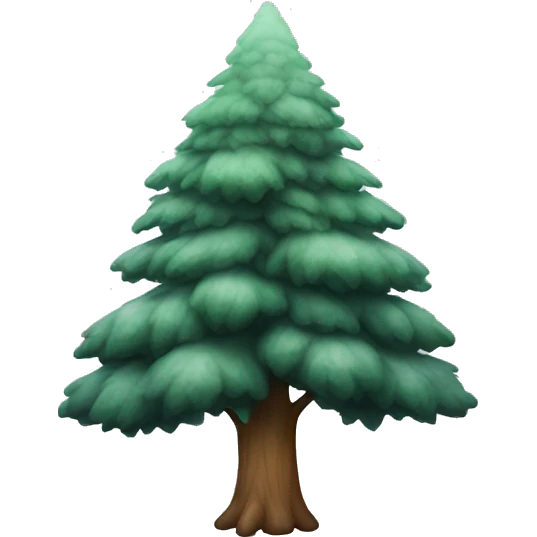 Pine Tree with fog emoji
