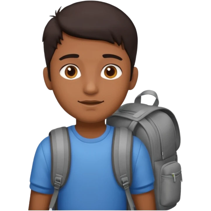 Indian male student, brown skin, dark hair emoji