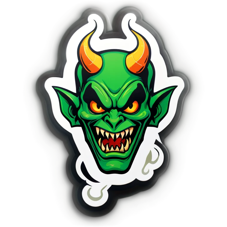 Green devil emoji