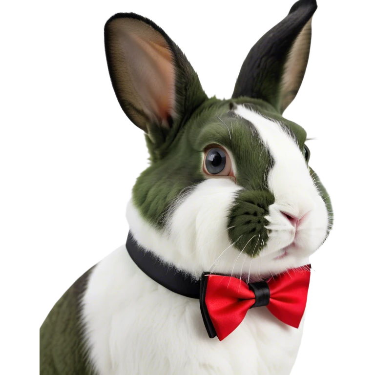 A black and white Dutch rabbit  emoji