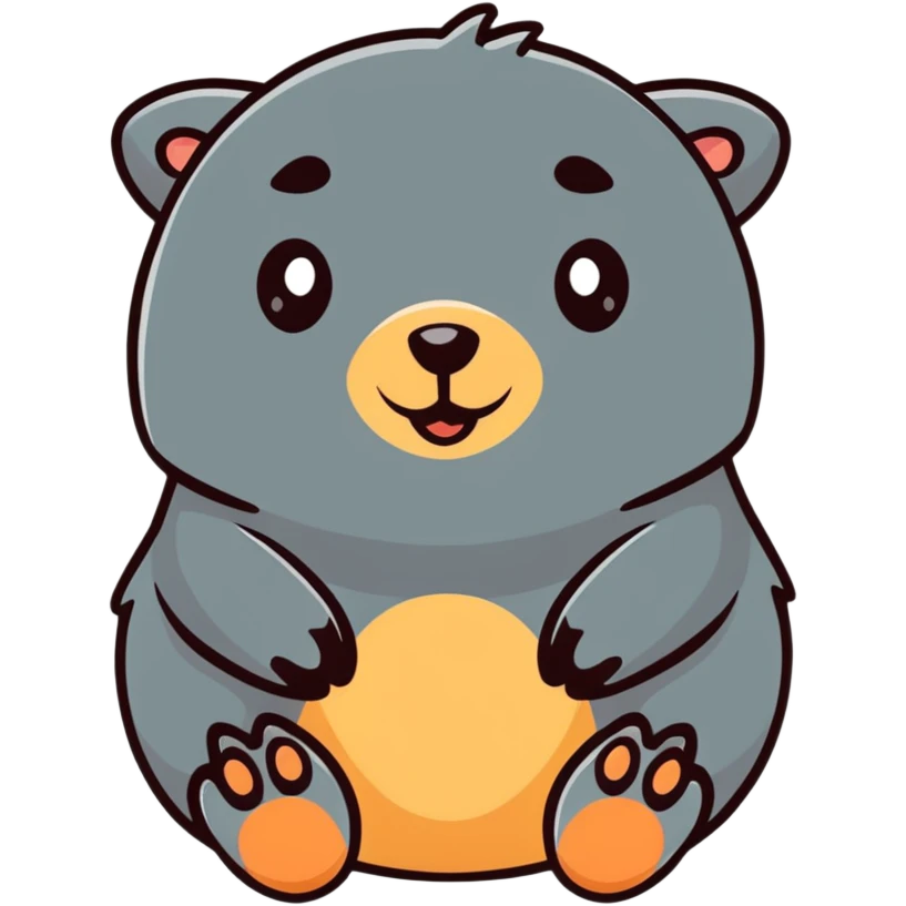 adorable mole with big front paws emoji