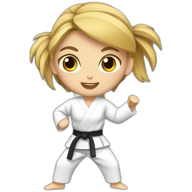 karate girl emoji