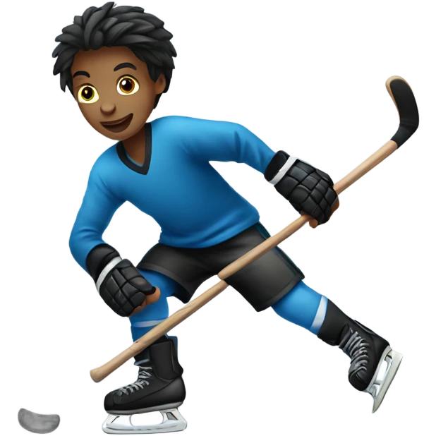 kid playing hockey  emoji
