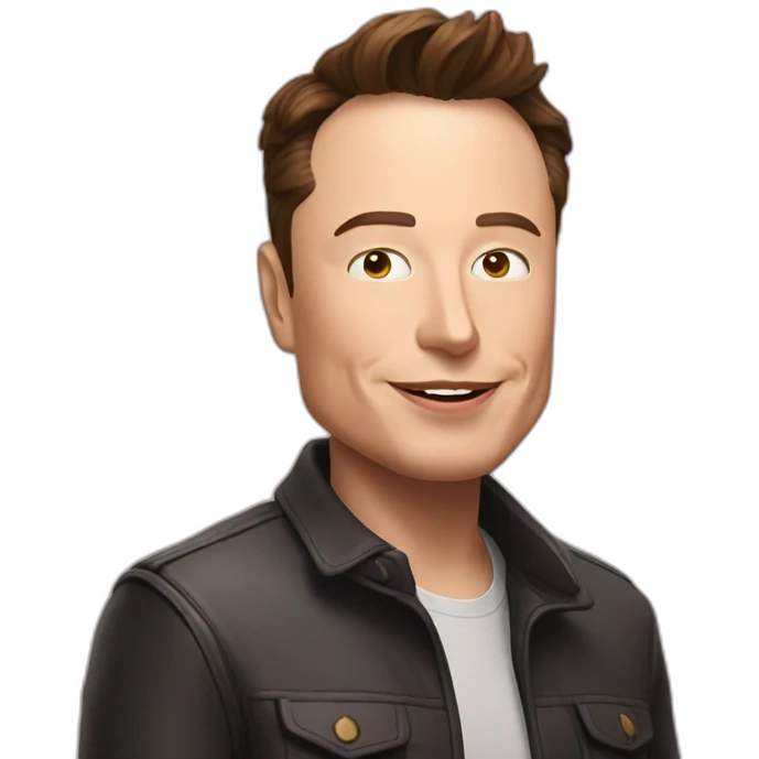 Elon musk in love emoji
