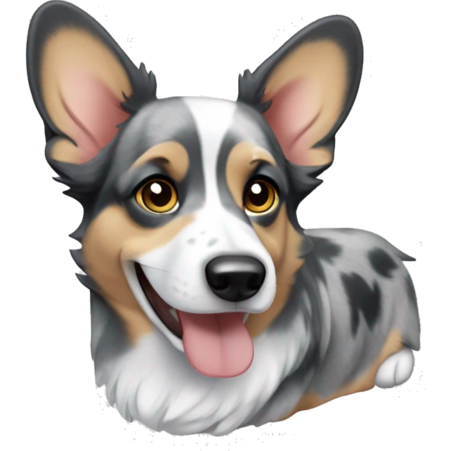 Blue Merle welsh corgi emoji