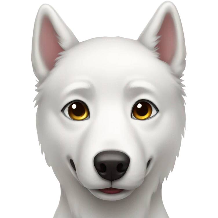 White Husky  emoji