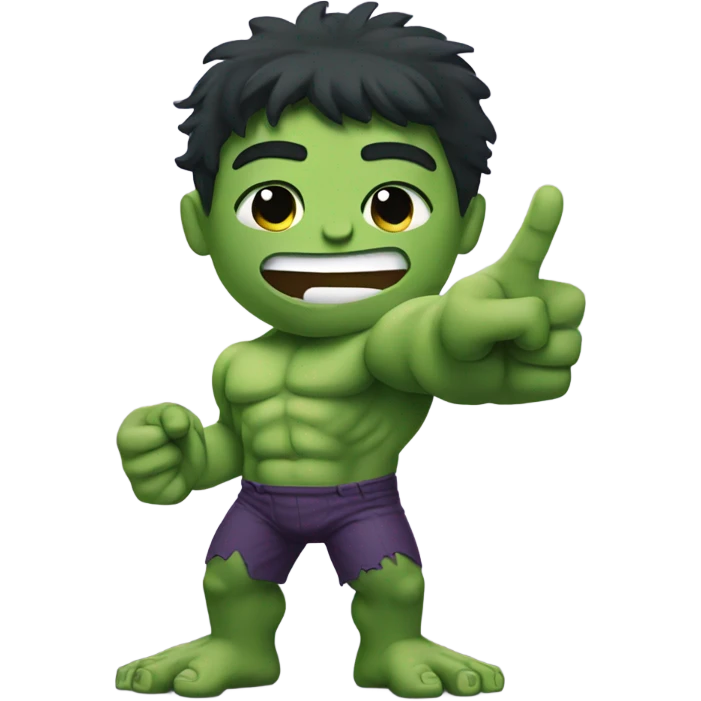 Hulk giving peace sign emoji
