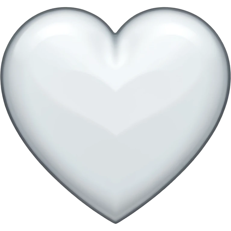 white heart with a silver outline emoji