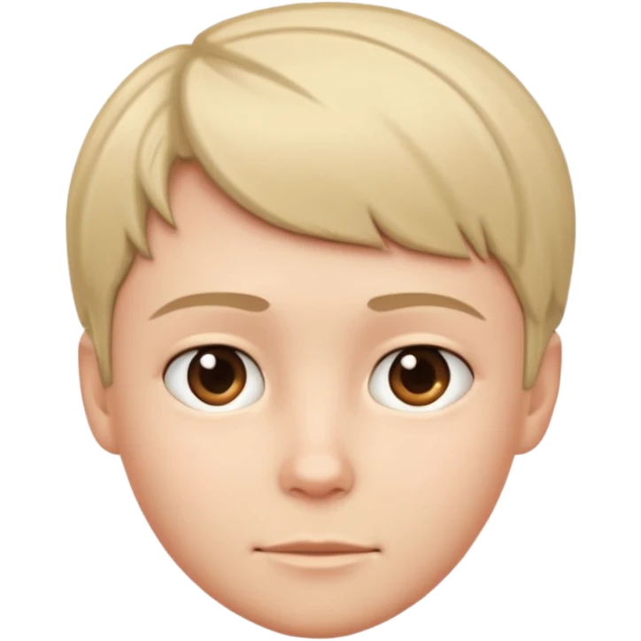 normal human head, with short hair emoji