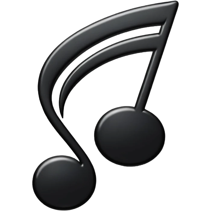 black music note emoji