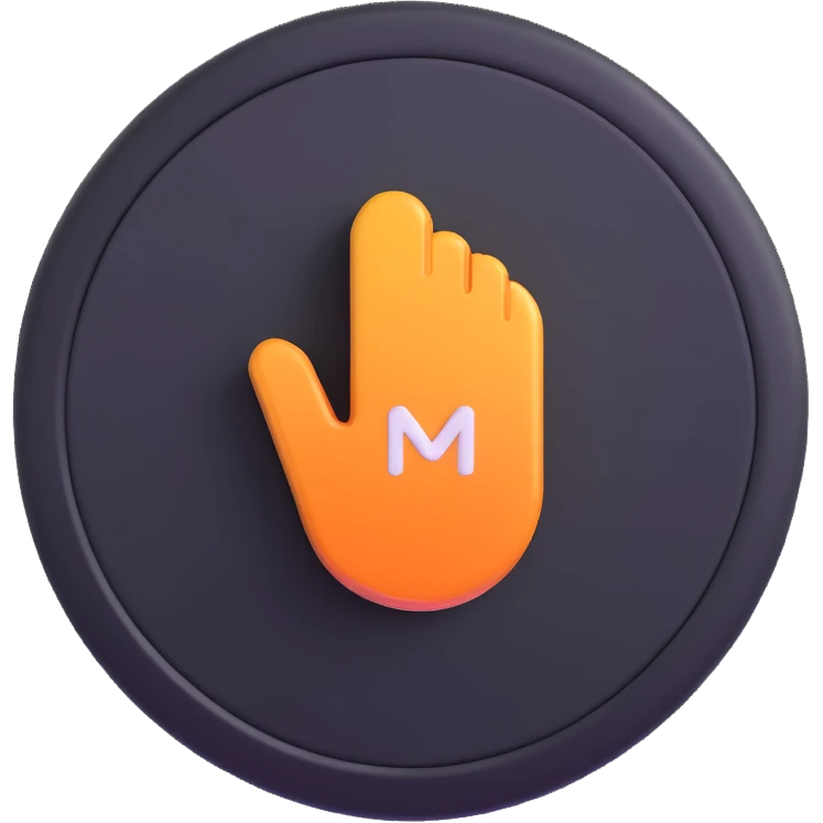 Shiny clicker button with cursor for Roblox game emoji